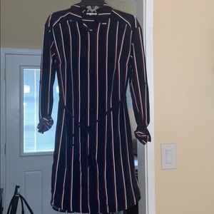Navy blue shirt dress
